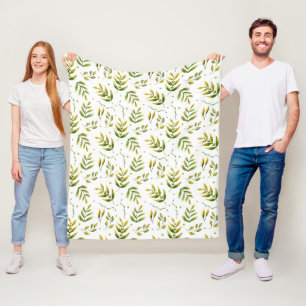 Modernes Leaf Design Fleecedecke