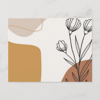 Modernes Leaf Kunstgeschenk Feiertagspostkarte
