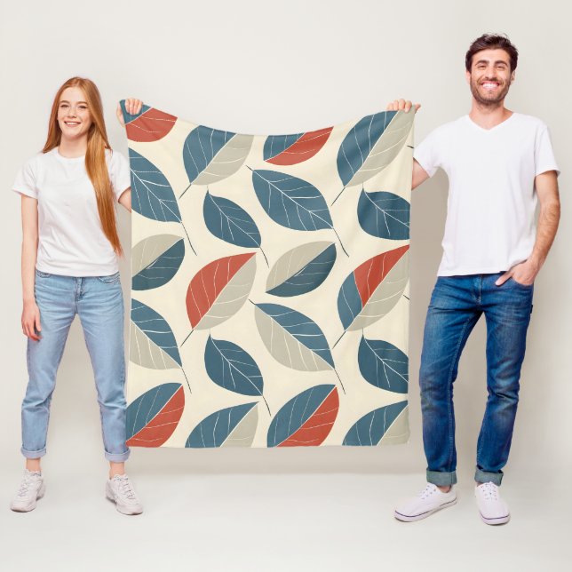 Modernes Leaf Motif Fleecedecke (Beispiel)