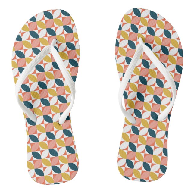 Modernes Leaf-Muster aus dem Mittelalter Flip Flops (Fußbett)