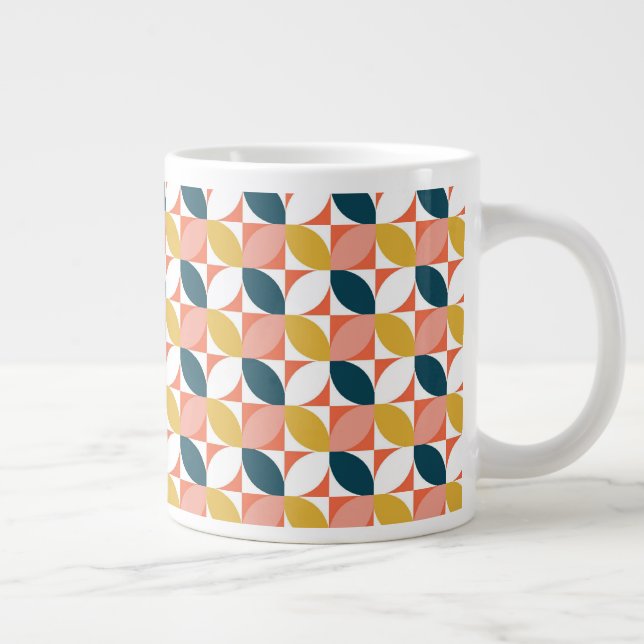 Modernes Leaf-Muster aus dem Mittelalter Jumbo-Tasse (Rechts)