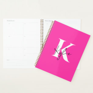 Modernes, lebendiges Monogramm für Personalisierte Planer
