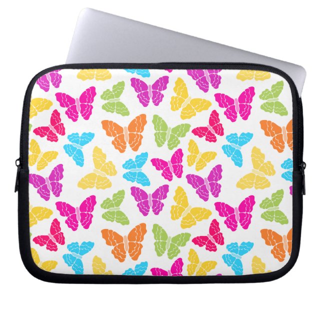 Modernes, lebendiges Rainbow Butterfly Niedliches  Laptopschutzhülle (Vorderseite)