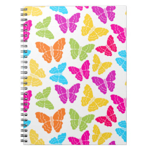 Modernes, lebendiges Rainbow Butterfly Niedliches Notizblock