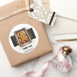 Modernes Lebkuchen in Pan Baby Dusche Runder Aufkleber