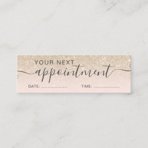 Modernes, leicht vergoldetes Glitzer Ober-Benz-Ter Mini Visitenkarte