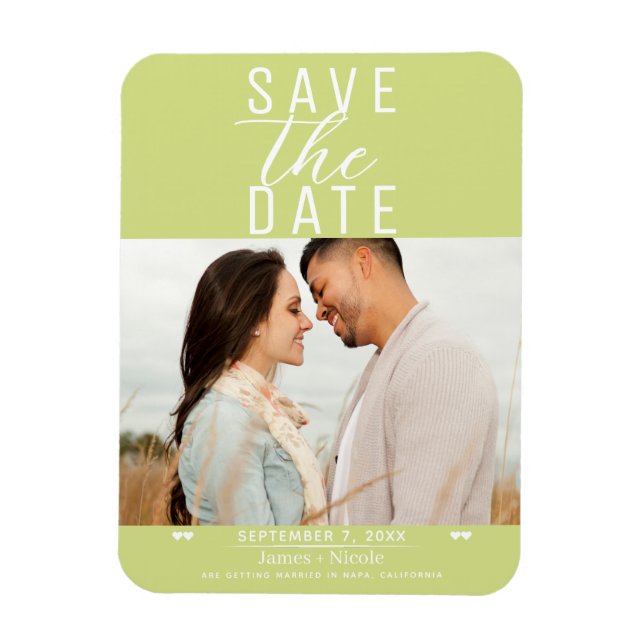 Modernes Lemon Limon Save the Date Hochzeitsstift  Magnet (Vertikal)