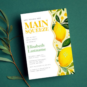 Modernes Lemon Main Squeeze Brautparty Einladung
