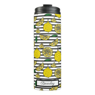 Modernes Lemon-Muster Thermosbecher