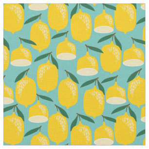Modernes Lemon Yellow Kitchen Muster aus dem Mitte Stoff