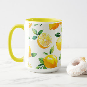 Modernes lemonblaues Blumenskript-Brautparty Tasse
