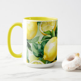 Modernes lemonblaues Blumenskript-Brautparty Tasse