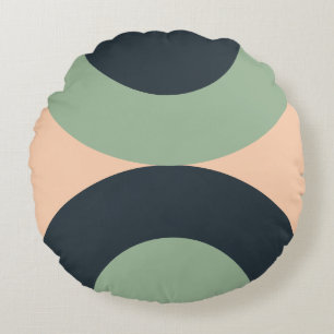 Modernes Lemongrasschiefer aus der Mitte des Jahrh Rundes Kissen