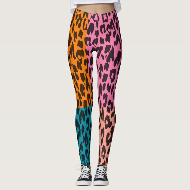 Modernes Leopard-Skin-Muster #15 Leggings (Vorderseite)