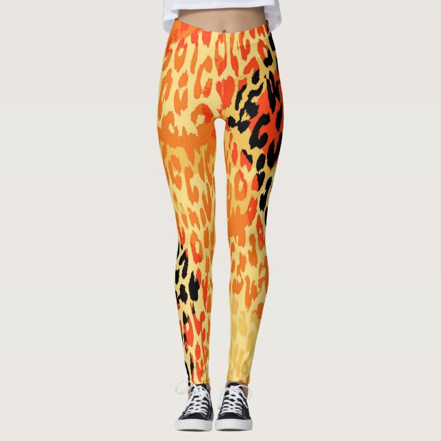 Modernes Leopard-Skin-Muster #20 Leggings (Vorderseite)