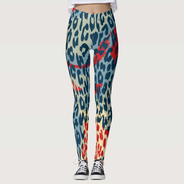Modernes Leopard-Skin-Muster #22 Leggings (Vorderseite)