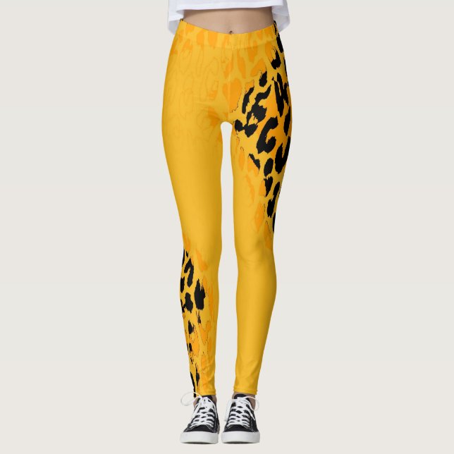 Modernes Leopard-Skin-Muster #24 Leggings (Vorderseite)