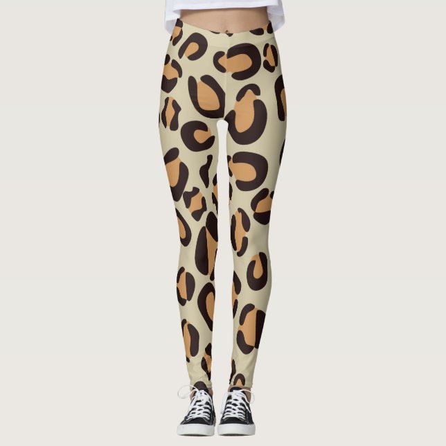 Modernes Leopardenmuster Leggings (Vorderseite)