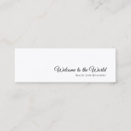 Modernes Lesezeichen | Minimalistisches Bookstore Mini Visitenkarte