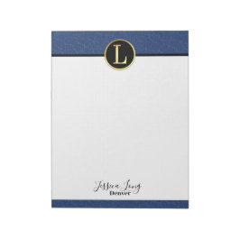 Modernes Letter L Notepad Notizblock