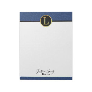 Modernes Letter L Notepad Notizblock