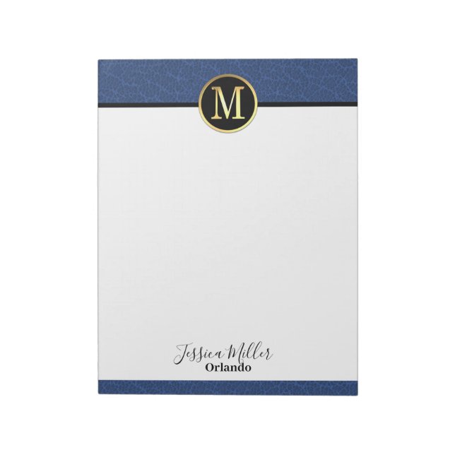 Modernes Letter M Notepad Notizblock (Rotiert)