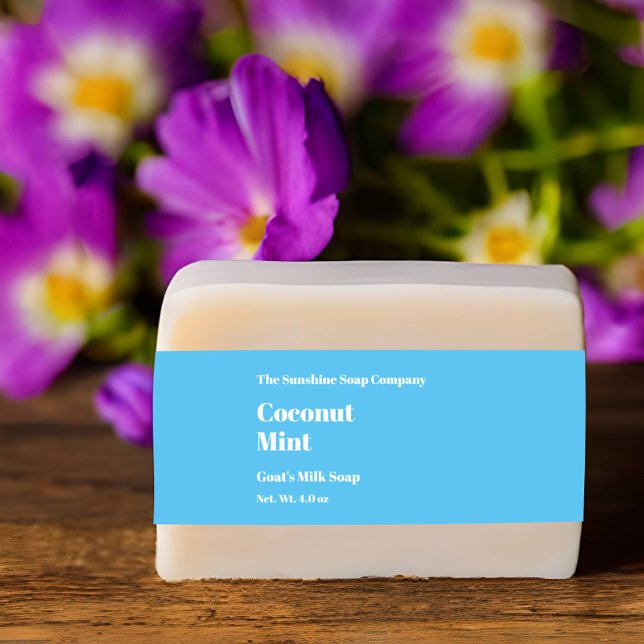 Modernes Light Blue Soap Bauchband Einladungsbanderole (Von Creator hochgeladen)