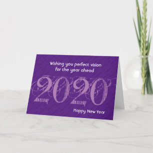Modernes Lila 20:20 Vision FAPPY NEW YEAR Feiertagskarte