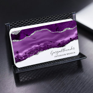 Modernes, Lila Agate Preofessional Design Visitenkarte