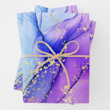 Modernes Lila blaues Marmorglühen