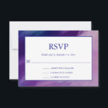 Modernes Lila Blue Star David Bar Mitzvah Hebrew RSVP Karte<br><div class="desc">Schöne religiöse jüdische Bar Mitzvah RSVP Karten. Modernes und dennoch elegantes Aquarelldesign in marineblau-lila Farben. White Star von David in mittleren modernen Drehbüchern. 'Wird an die TORAH als Bar Mitzvah gerufen'. Präfekt für den 13-jährigen Sohn, Junge. Einfach zu bearbeiten - einfach Ihre Informationen / Text hinzufügen.hebräischer Name und Kartenrückseite hat...</div>