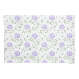 Modernes Lila Blumenmuster Kissenbezug