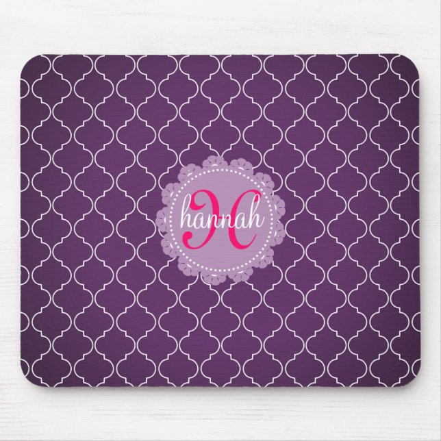 Modernes lila Bristol deckt personalisiertes Mousepad (Vorne)