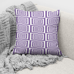 Modernes Lila geometrisches Muster Kissen