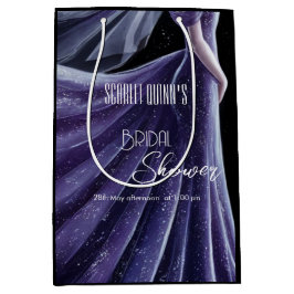 Modernes lila Hochzeitskleid Brautparty Mittlere Geschenktüte