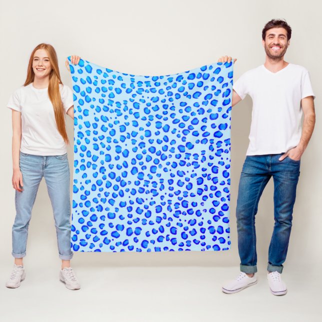 Modernes Lila Leopard-Muster für Tierdrucke Fleecedecke (Beispiel)