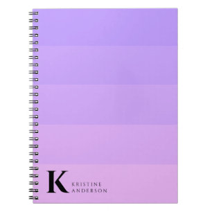 Modernes Lila Lilac Lavender Classic Monogram Notizblock