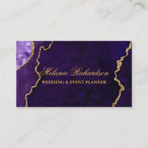  Modernes, Lila Marmor Agate Geode Gold Visitenkarte