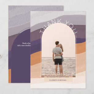 Modernes Lila Orange Streifen FOTO DANKE