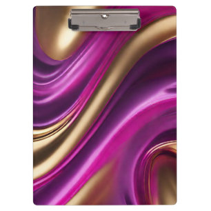 Modernes Lila Rosa und Gold- Klemmbrett