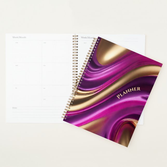Modernes Lila Rosa und Gold- Planer (Anzeige)