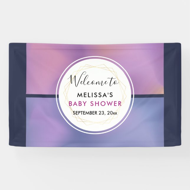 Modernes, Lila-rosa-wirbelndes, abstraktes Design Banner (Horizontal)