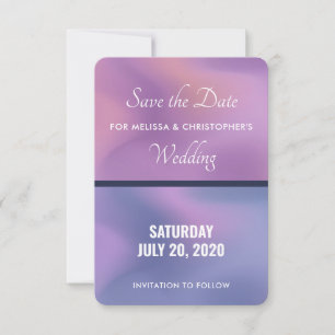 Modernes, Lila-rosa-wirbelndes, abstraktes Design Save The Date