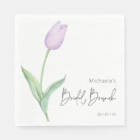 Modernes Lila Tulip Solo Bridal Brunch