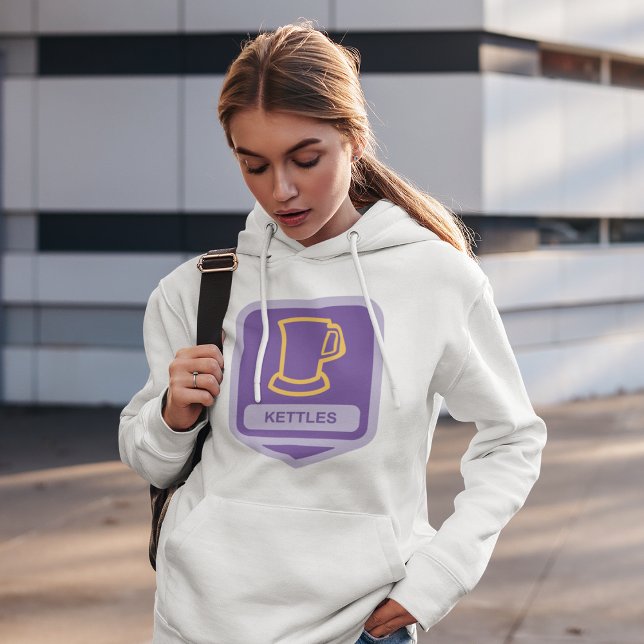 Modernes Lila und gelbes Kettchen-Symbol Hoodie (Von Creator hochgeladen)