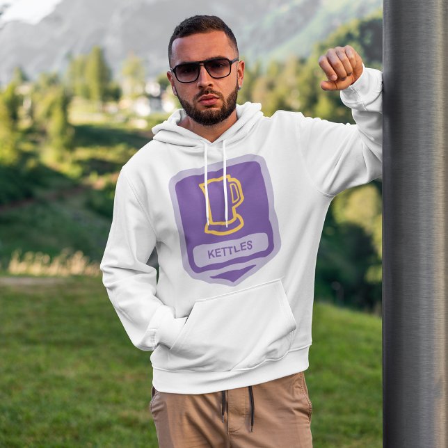 Modernes Lila und gelbes Kettchen-Symbol Hoodie (Von Creator hochgeladen)