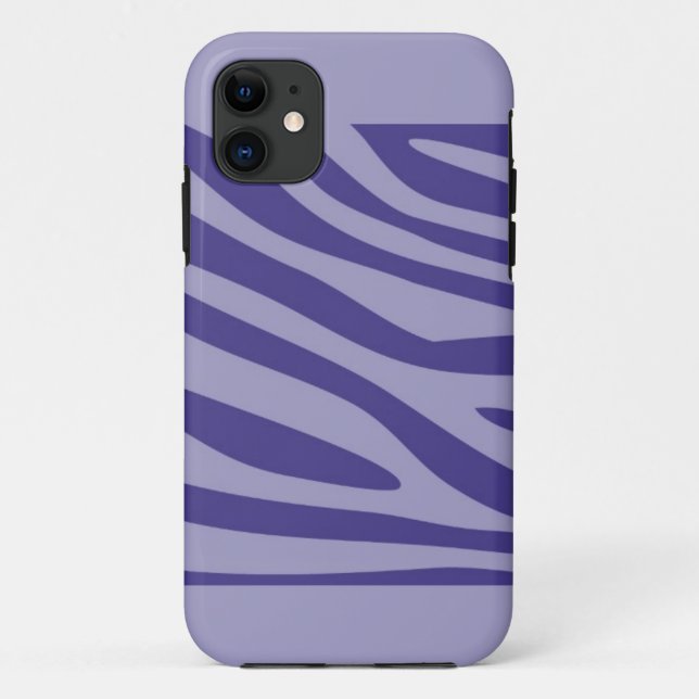 Modernes Lila Zebra-Druckmuster Case-Mate iPhone Hülle (Rückseite)