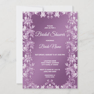 Modernes Lilac Floral Brautparty Einladung