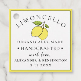 Modernes Limoncello für eine Flasche Geschenkanhänger