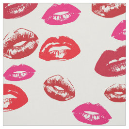 Modernes Lippenstift-Make-upmuster Stoff